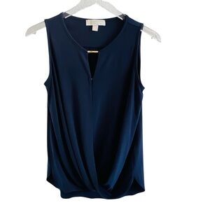 MICHAEL Michael Kors Dark Blue Sleeveless Blouse